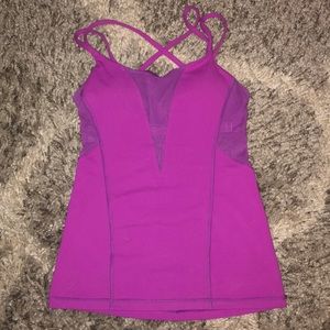 Pink Mesh Lululemon Work Out Tank